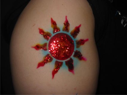 Airbrush Glitter Tattoo